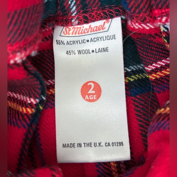 Childs St Michael Tartan Plain Kilt Size 2 Wool Blend Authentically Scottish - Picture 3 of 4